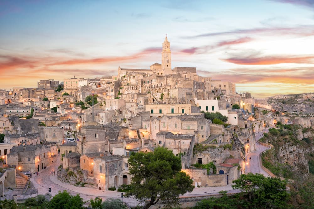 Vista panoramica dell'antica città di Matera (Sassi di Matera)
